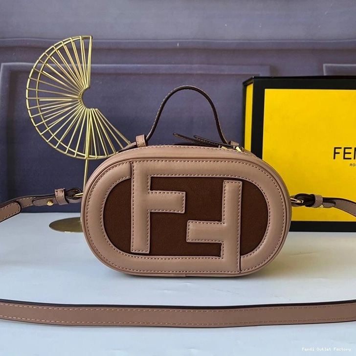 Cheap HOT Case Mini Fendi O'Lock Calf In Grey Leather Camera 0728